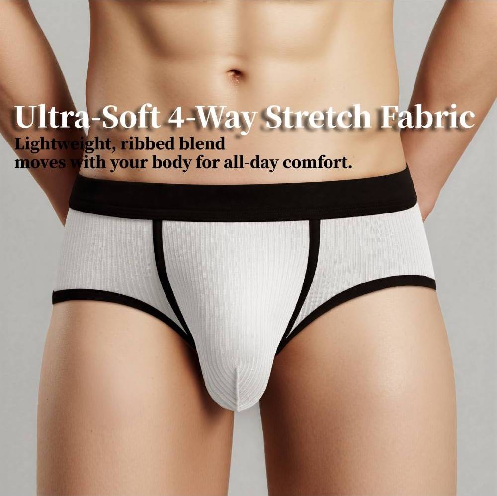 QS Pure Cotton Ribbed Breathable Briefs
