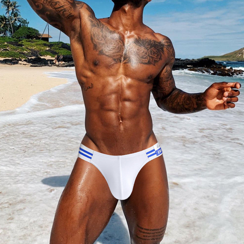 Striped Label Cotton Men's Briefs