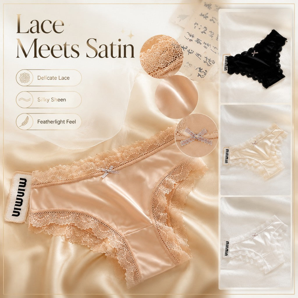 QS Silky Flowing Satin Briefs