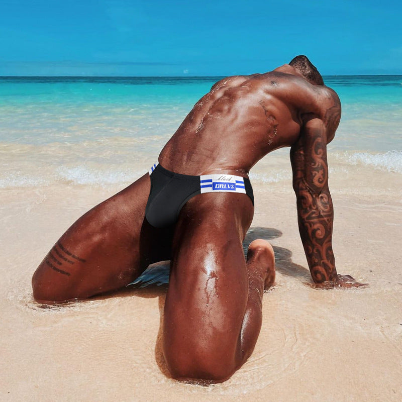 Striped Label Cotton Men's Briefs