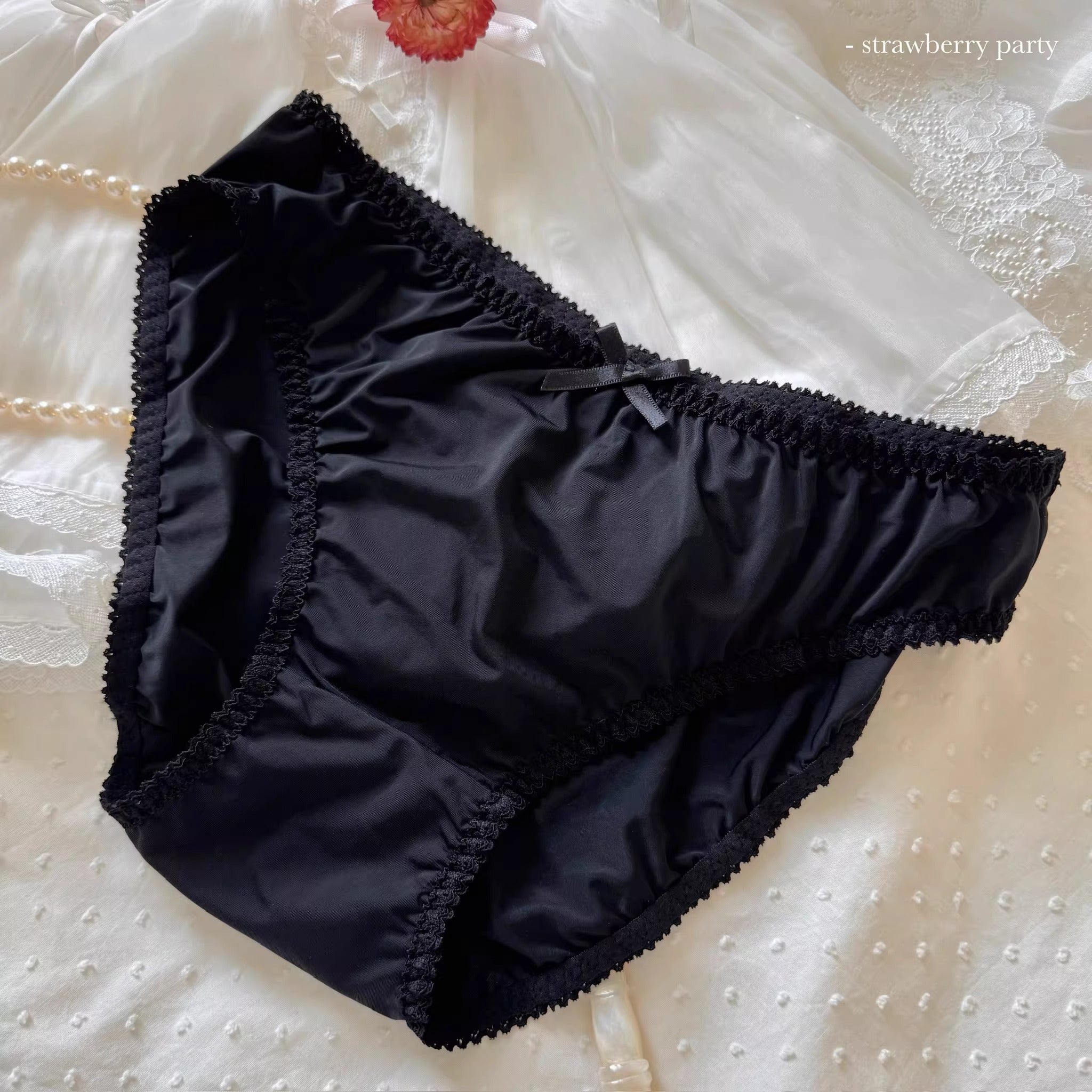 QS Lace Trim Silky Panties