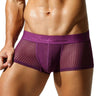 QS Semi-transparent Mesh Striped Sexy Boxer Briefs