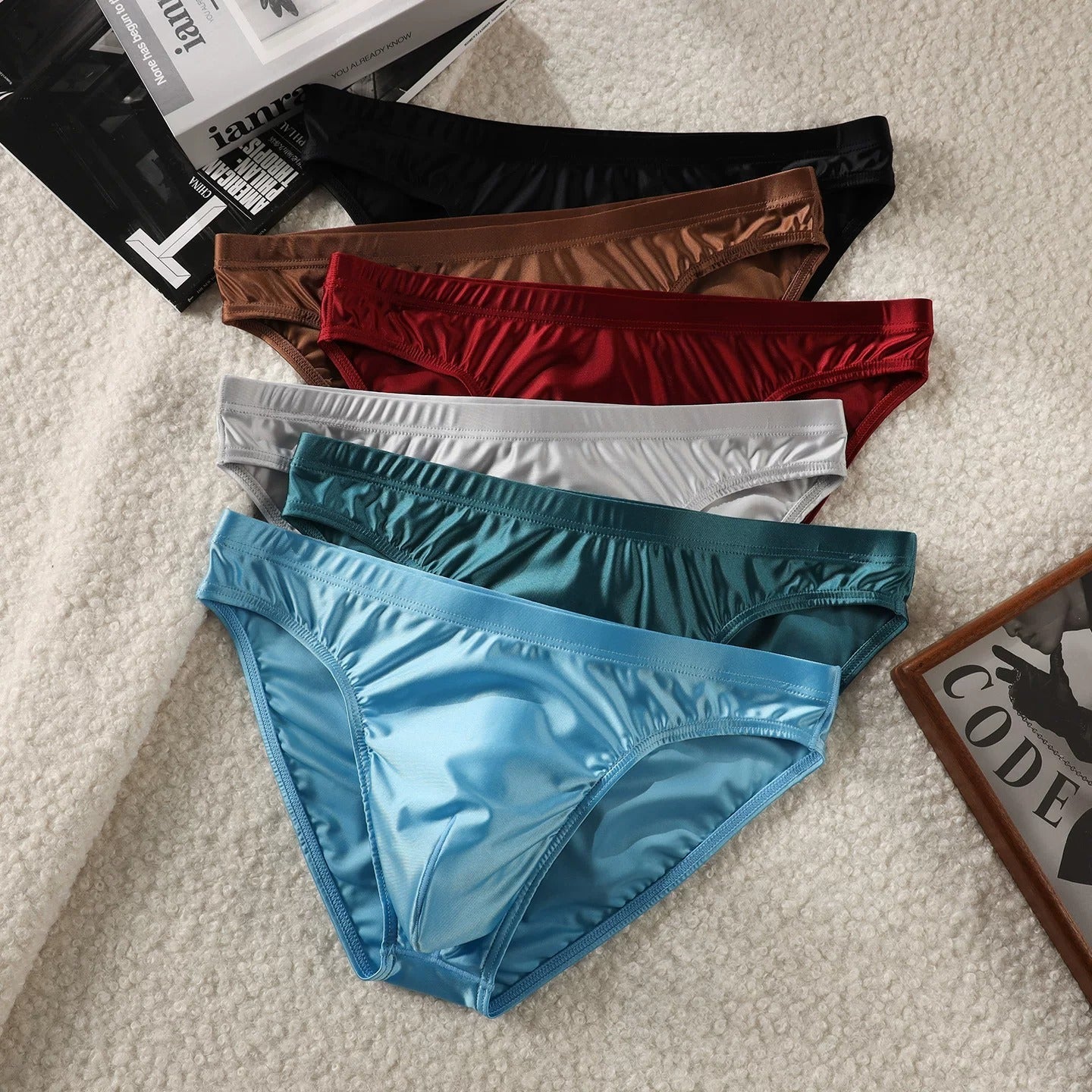QS Solid Color Silky Sexy Briefs