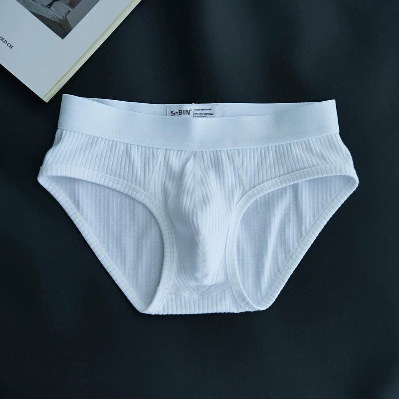 QS Ribbed Cotton Breathable Sexy Briefs