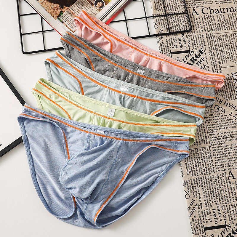 QS Contrasting Trim Breathable Cotton Briefs