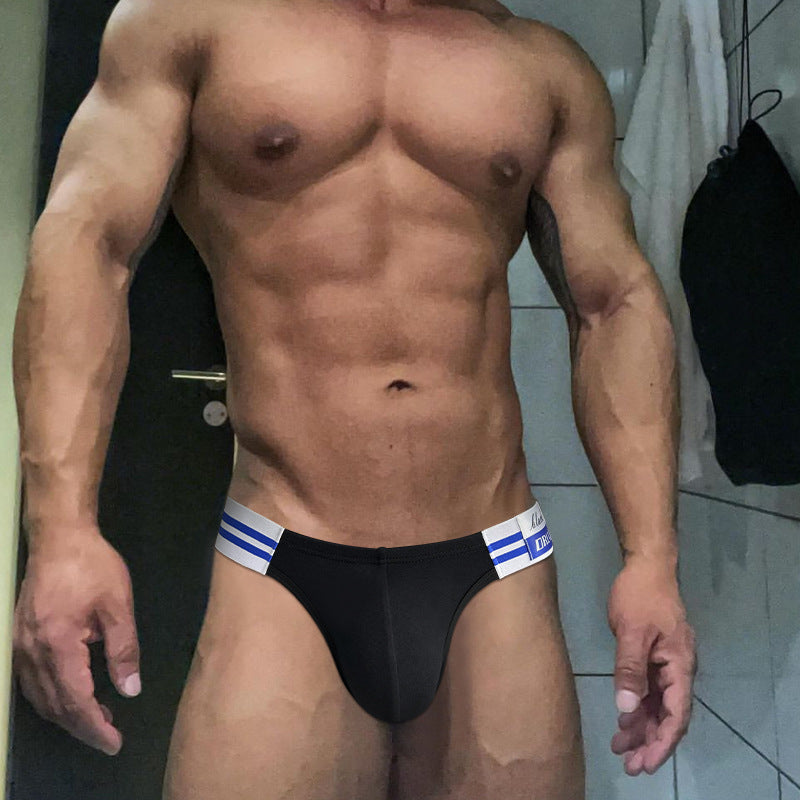 Striped Label Cotton Men's Briefs