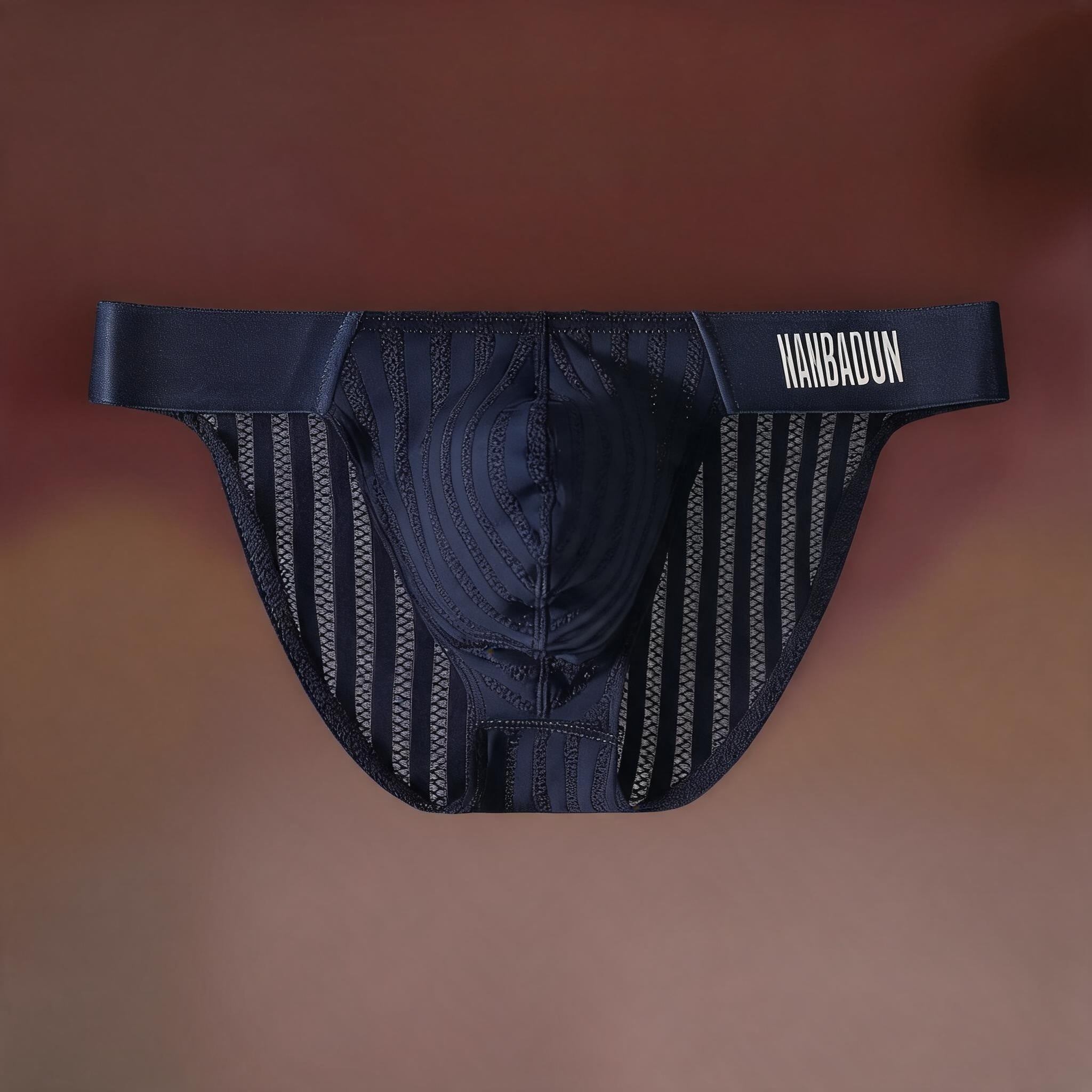 ZD【Anniversary Sale】 Vertical Lace Mesh Breathable Low Rise Men Briefs