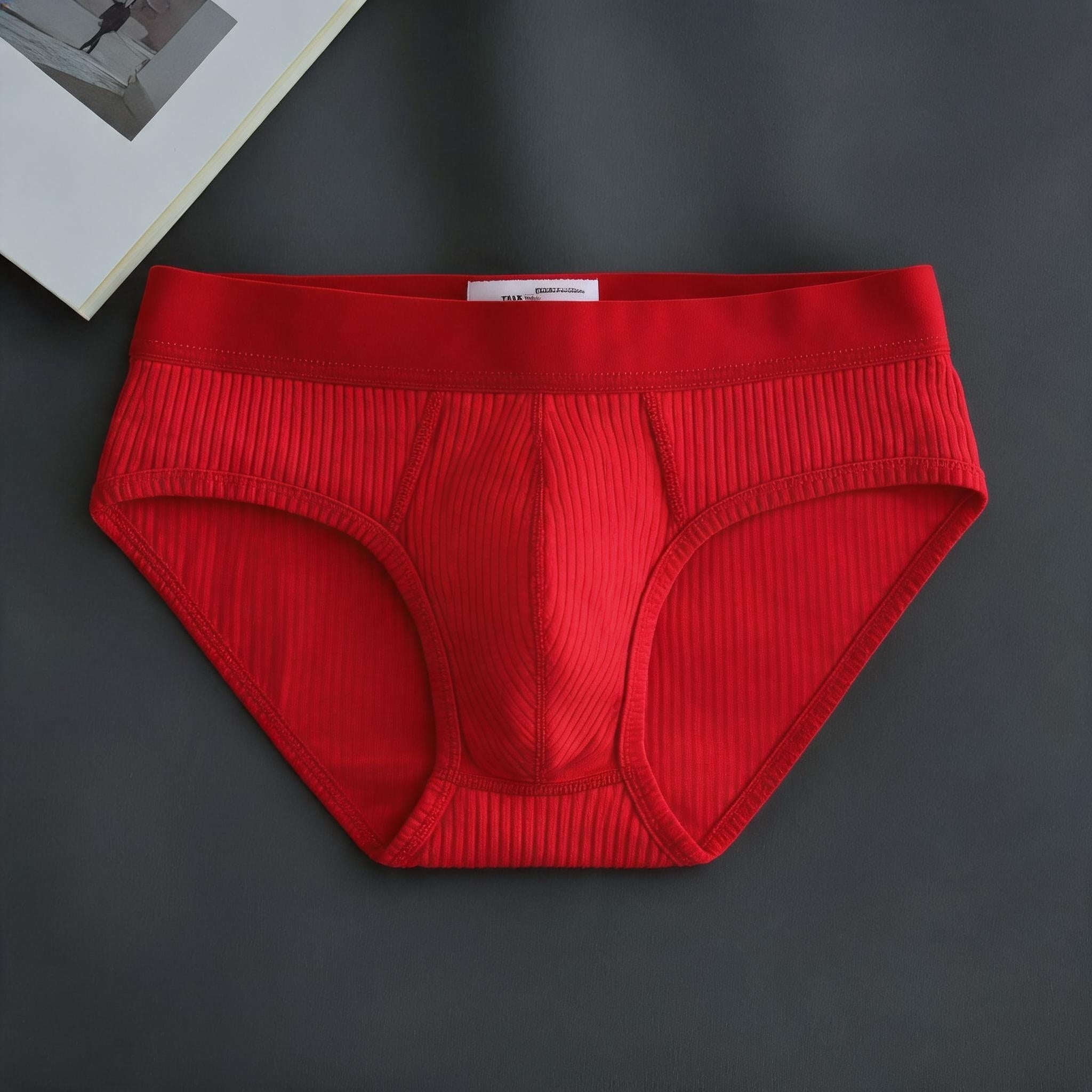 QS Ribbed Cotton Breathable Sexy Briefs