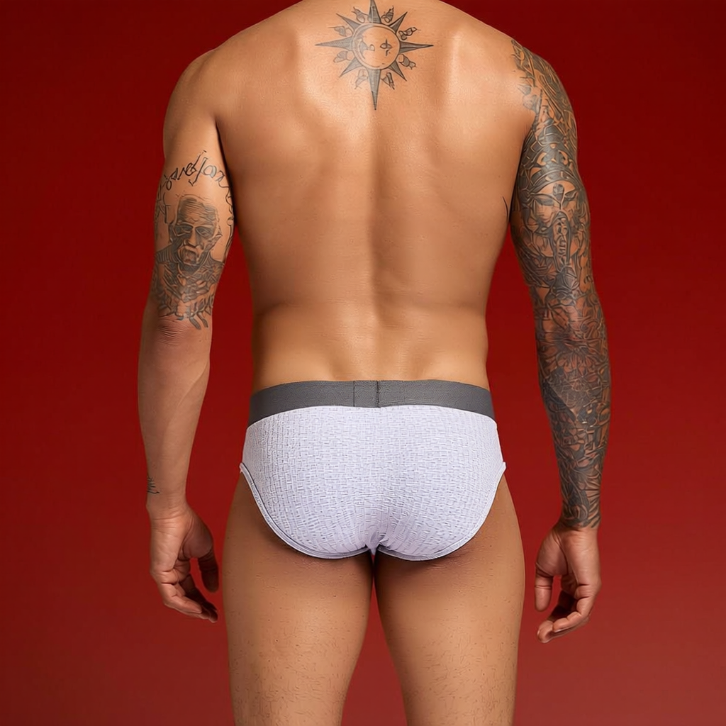QS Ribbed Cotton Breathable Sexy Briefs