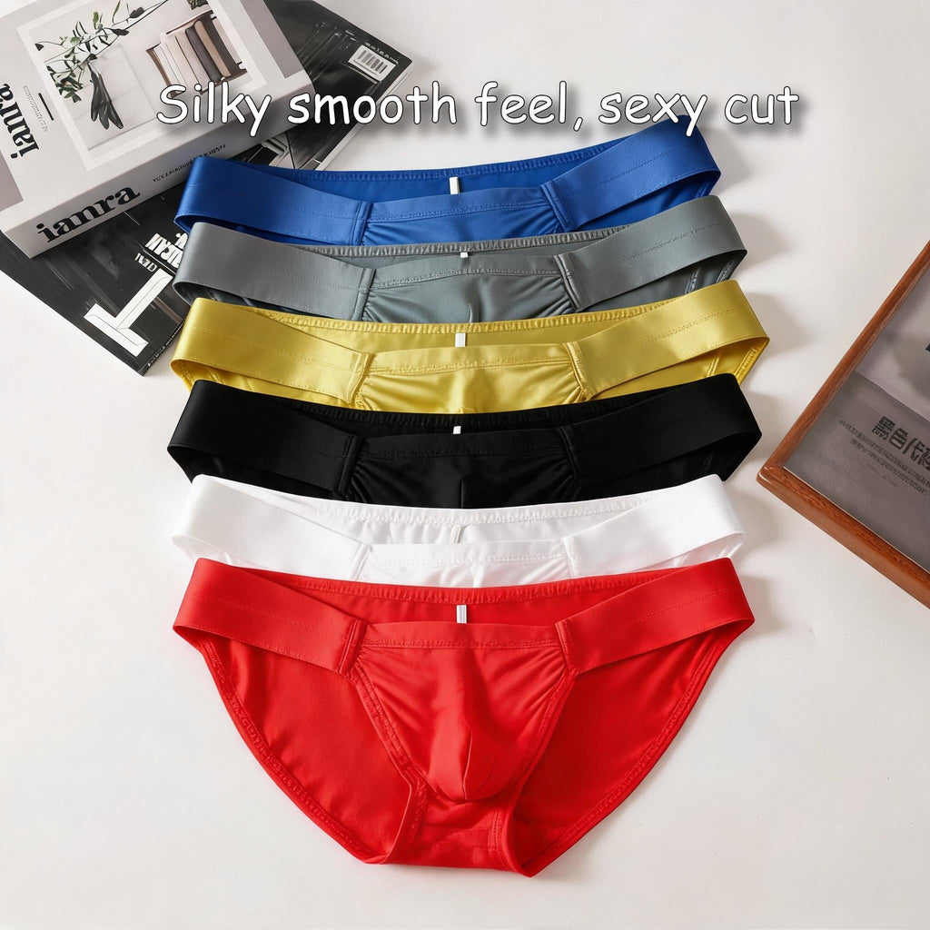Satin Big Pouch Sexy Triangle Panties