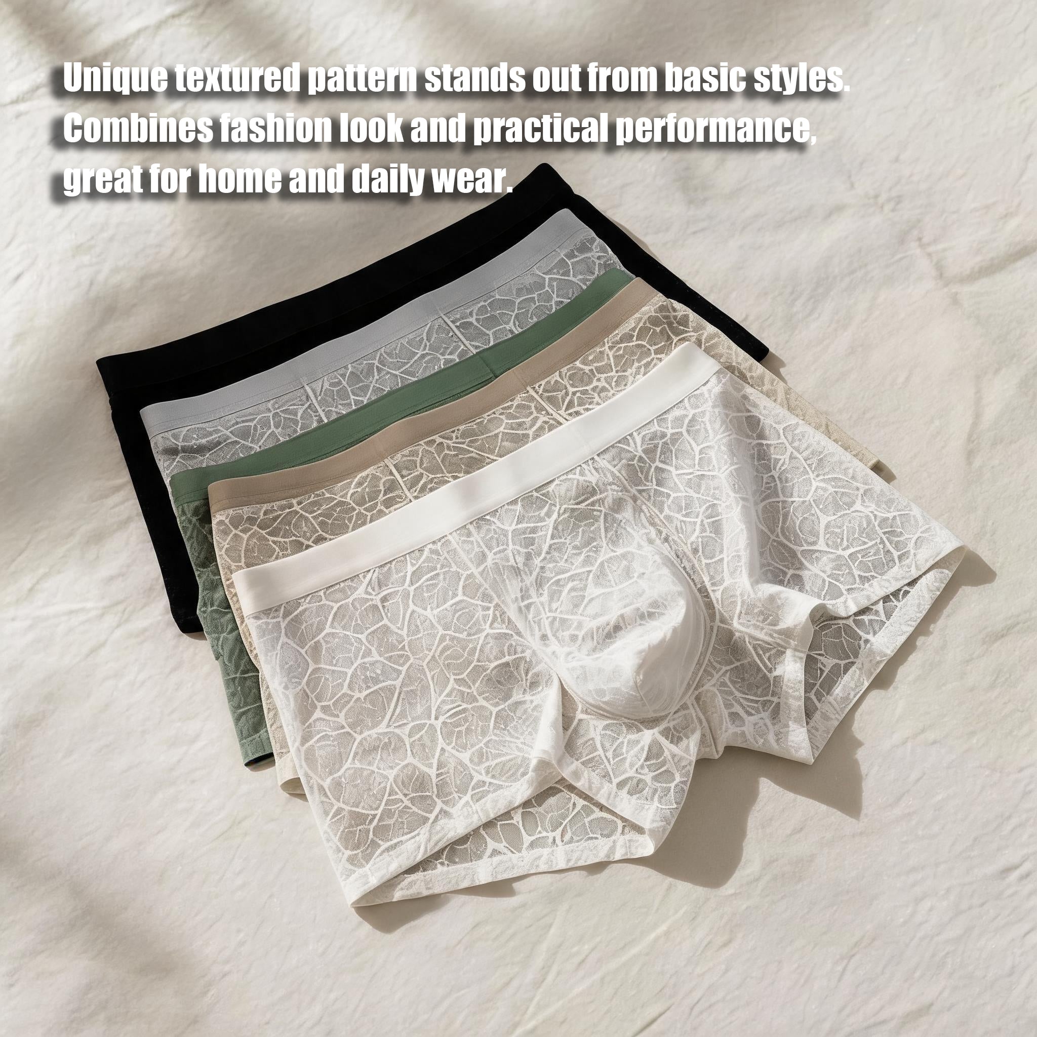 QS Sexy Lace Mesh Boxer Briefs