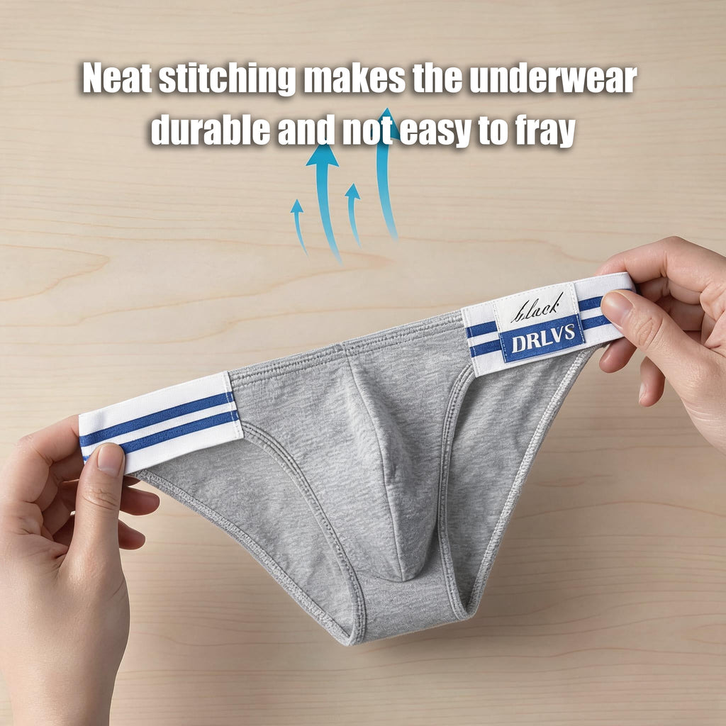 Striped Label Cotton Men's Briefs