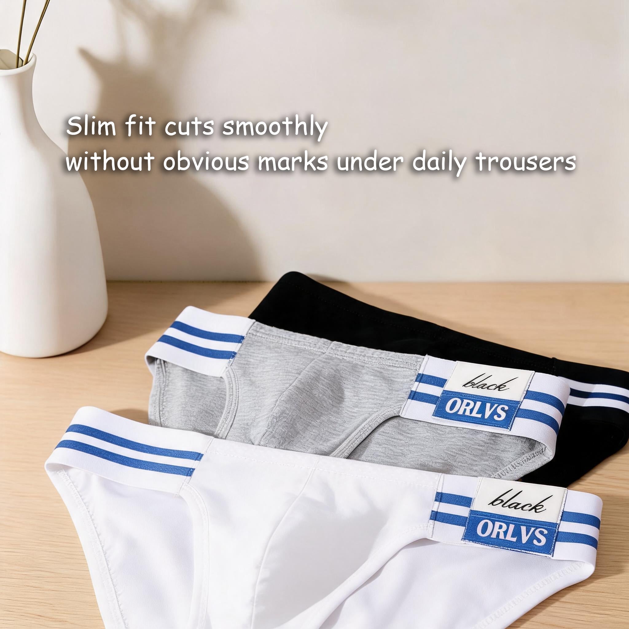 Striped Label Cotton Men's Briefs