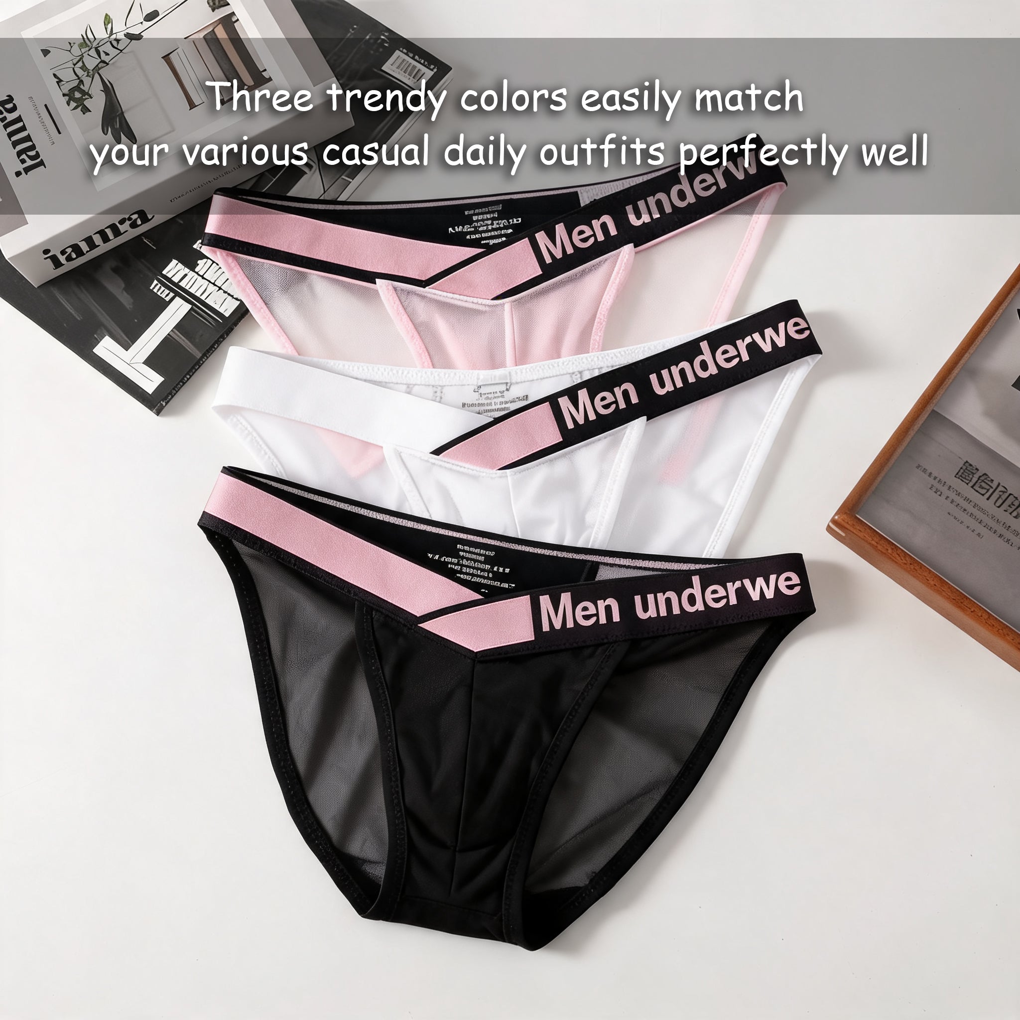 V-belt mesh briefs