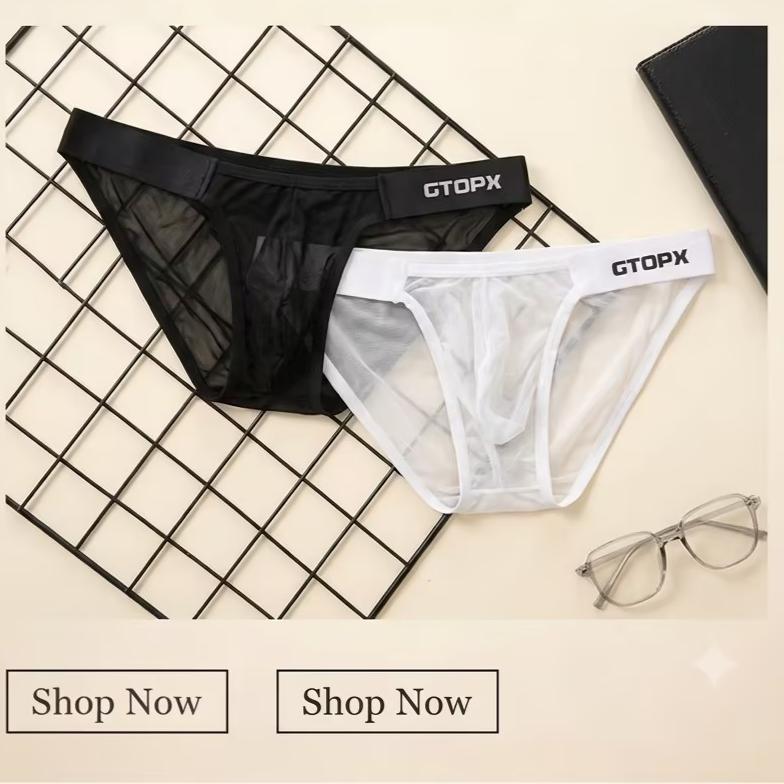 ZD【New Arrival】Ultra Thin Mesh Branded Underwear Show Your Charm