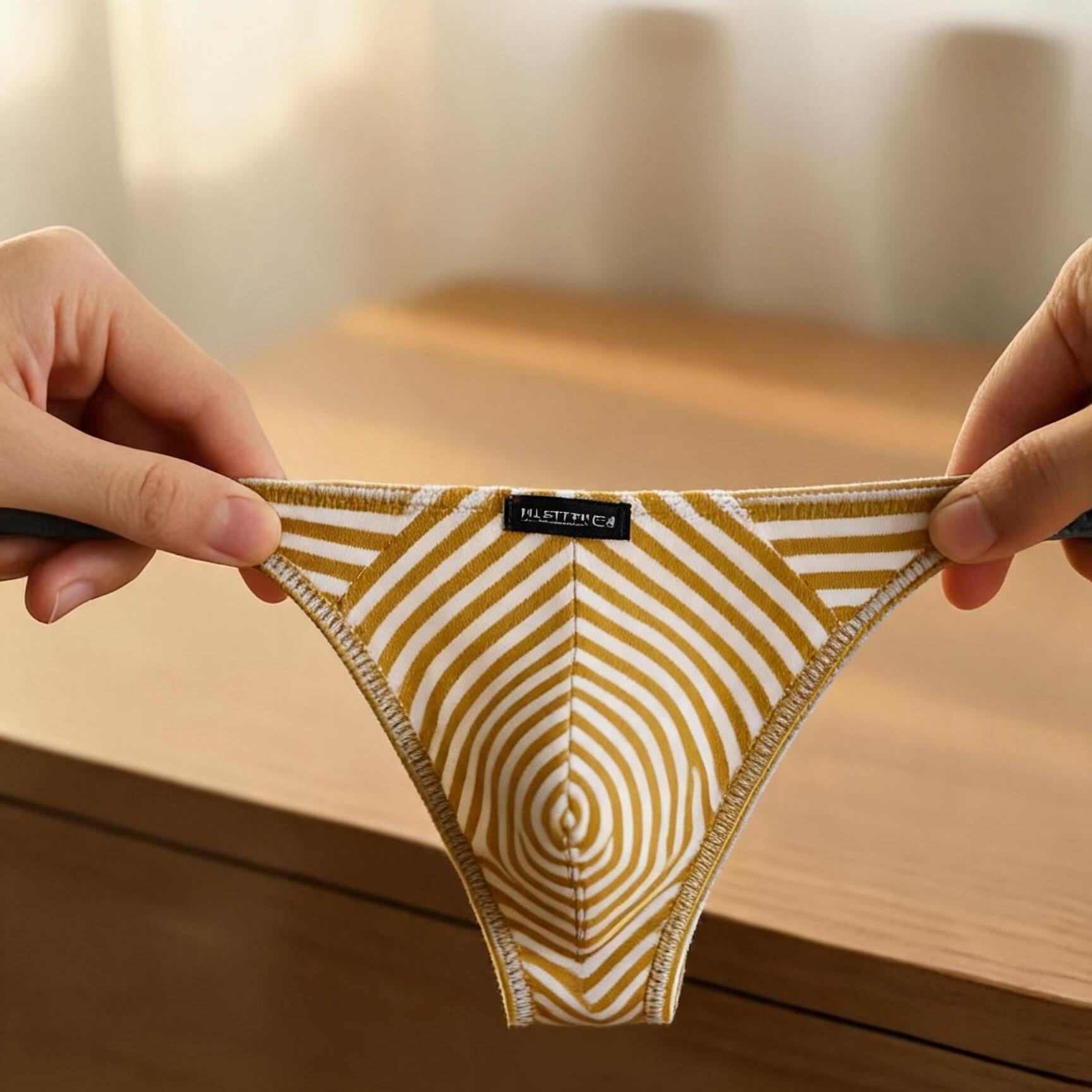 ZD【New Arrival Discount】Eye‑Catching Striped Breathable Slim‑Fit Men Thong
