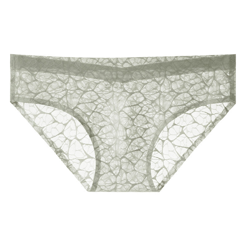 Crack Texture Full Hollow Sheer Low-Rise Briefs