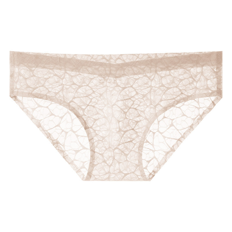 Crack Texture Full Hollow Sheer Low-Rise Briefs