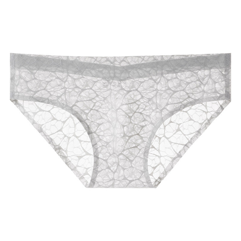 Crack Texture Full Hollow Sheer Low-Rise Briefs