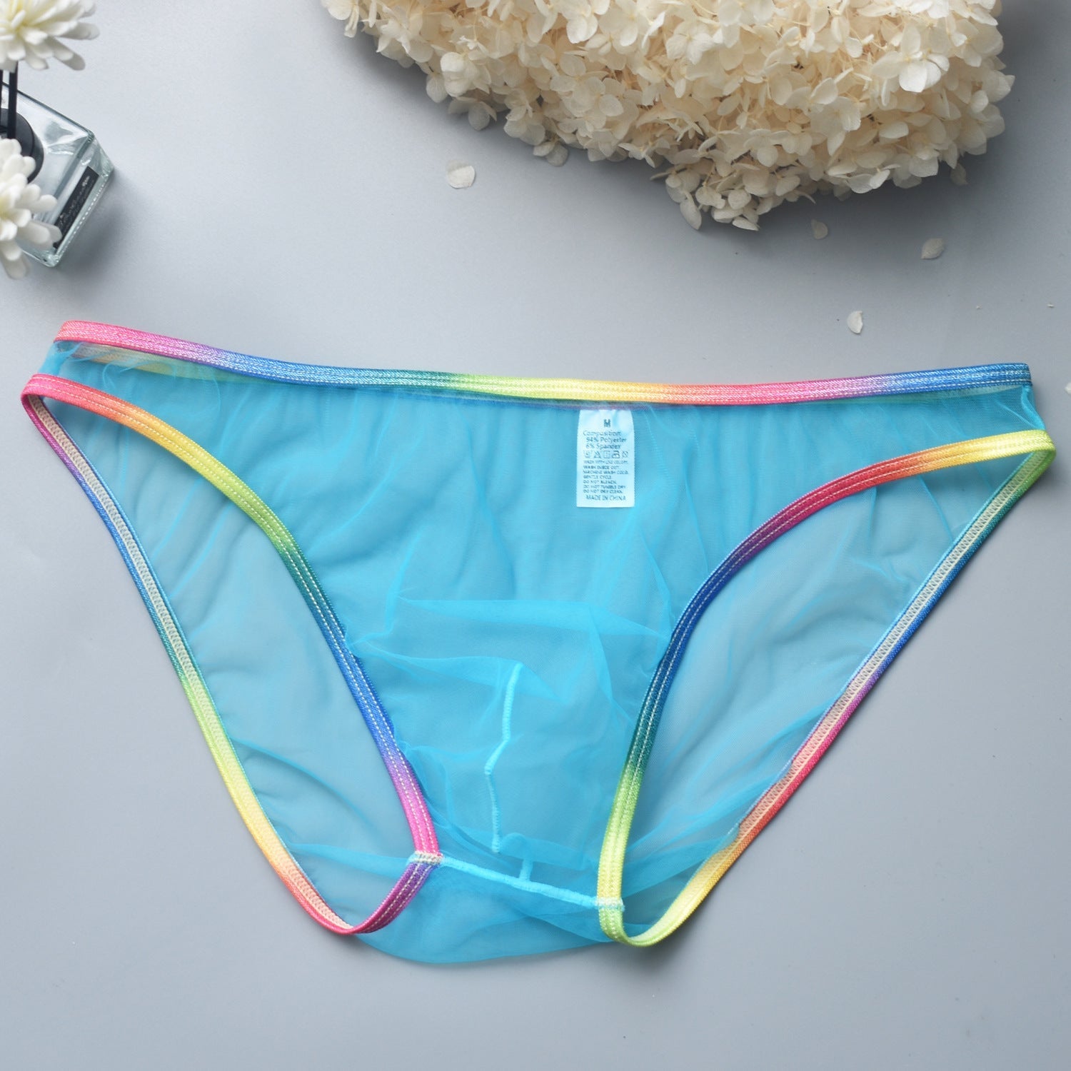Rainbow Edge Mesh Briefs