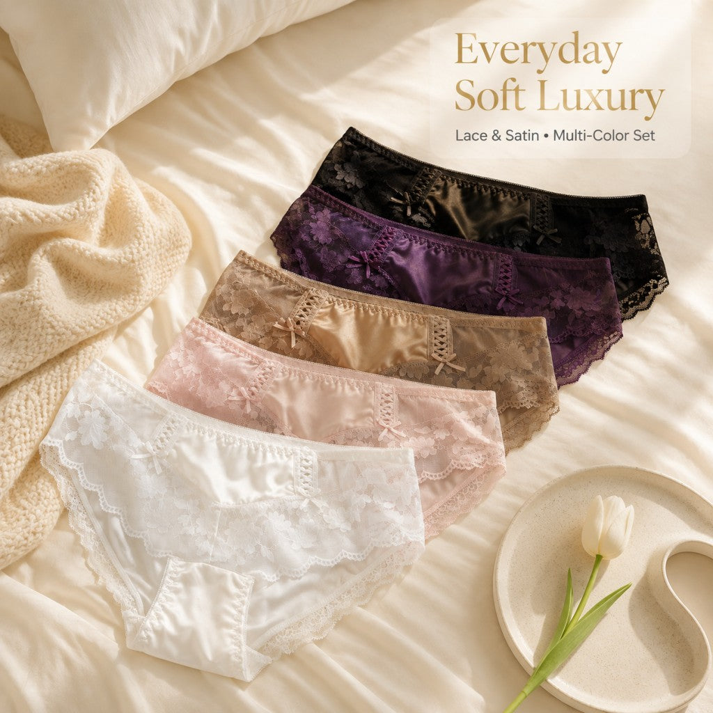 QS Double-sided Bow Lace Panties