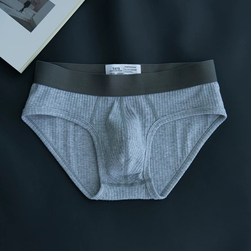 QS Ribbed Cotton Breathable Sexy Briefs