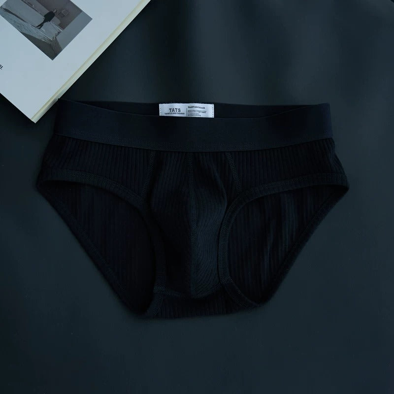 QS Ribbed Cotton Breathable Sexy Briefs