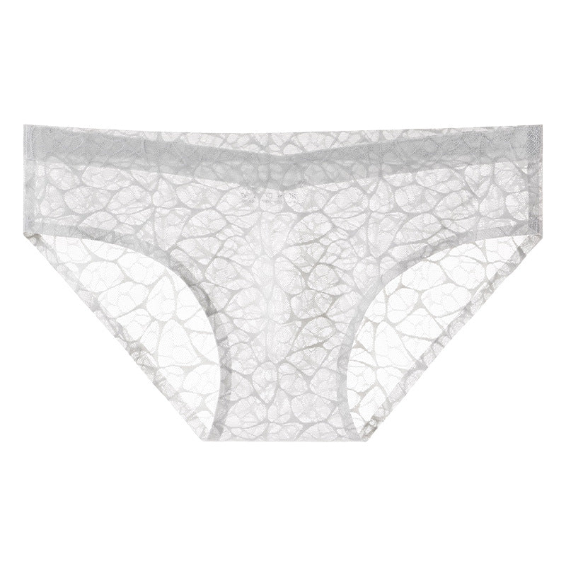 Crack Texture Full Hollow Sheer Low-Rise Briefs